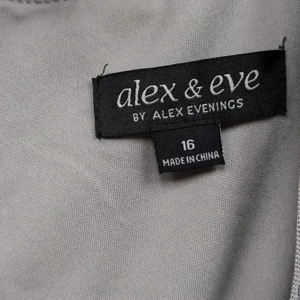 Alex & Eve Womens Puff Shoulder Long Sequins Dress size 16, m95 - Picture 6 of 8